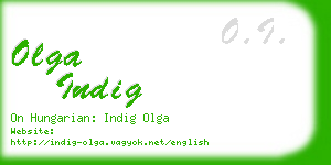 olga indig business card